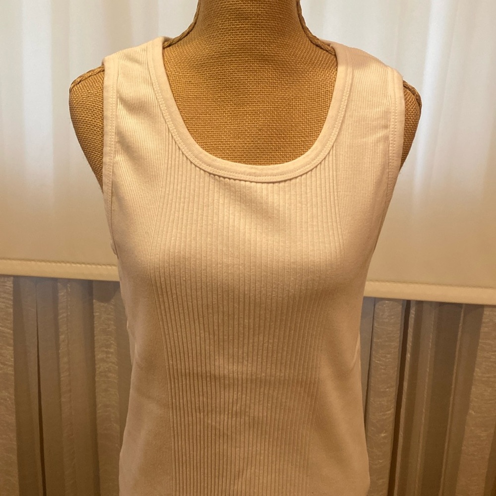 L.O.G.G. Tank Top Unisex, comfortable fit, white, made for H&M, size Medium